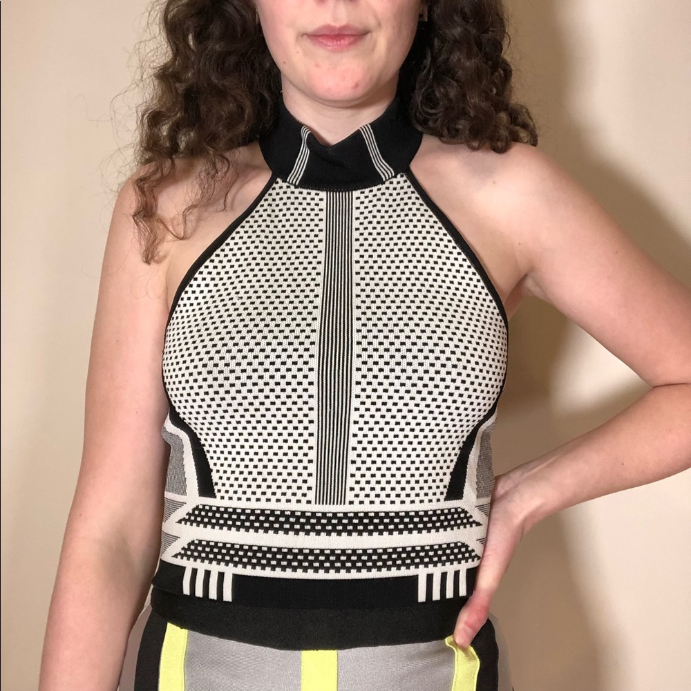 Black and White Halter Top